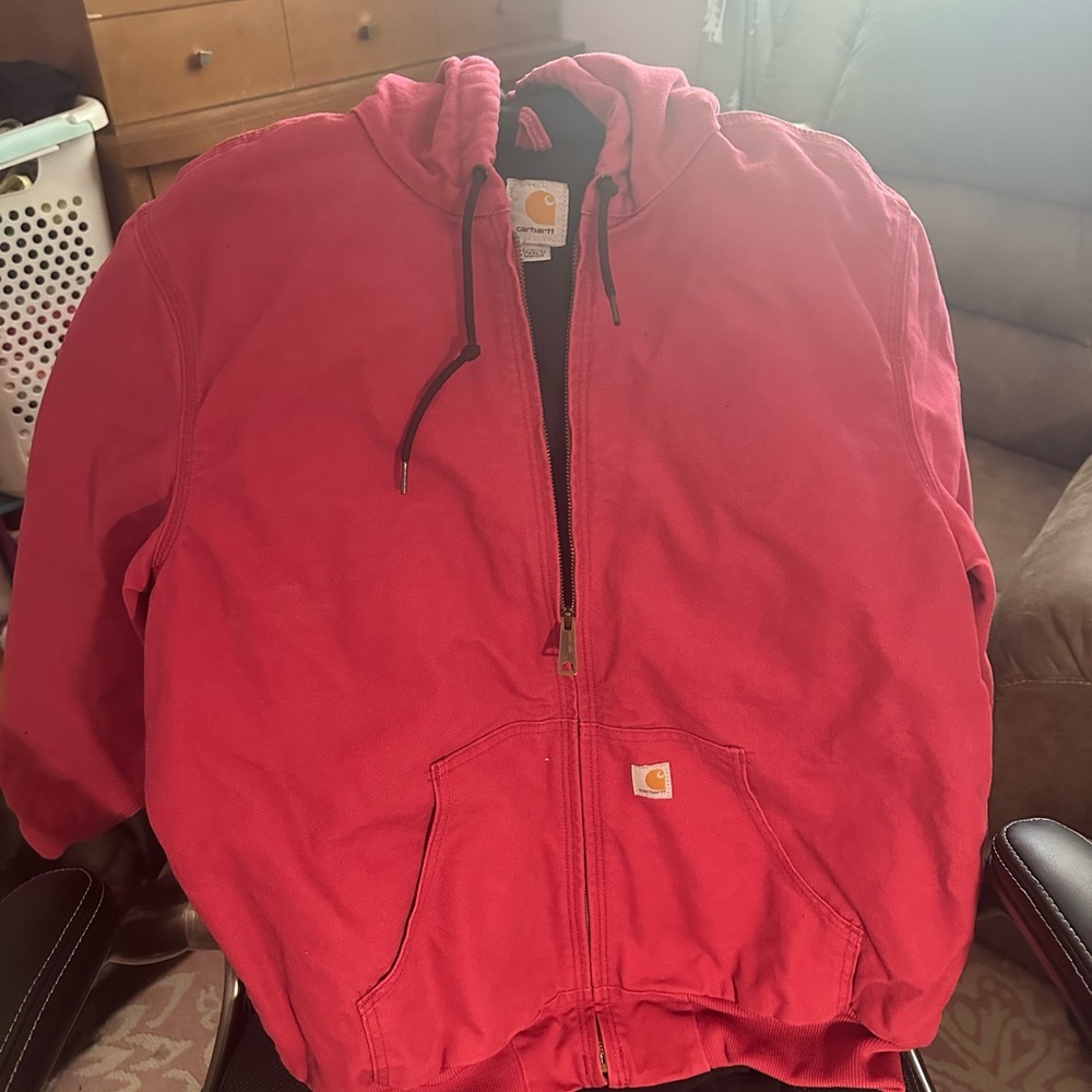 Carhartt Cherry Red Zip-Up Hoodie